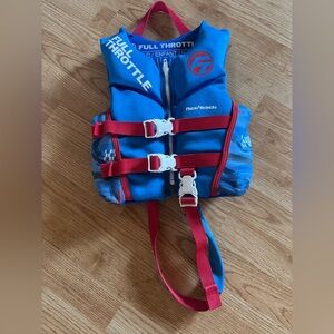 Full Throttle Blue Kids Life Vest 33-55 lbs